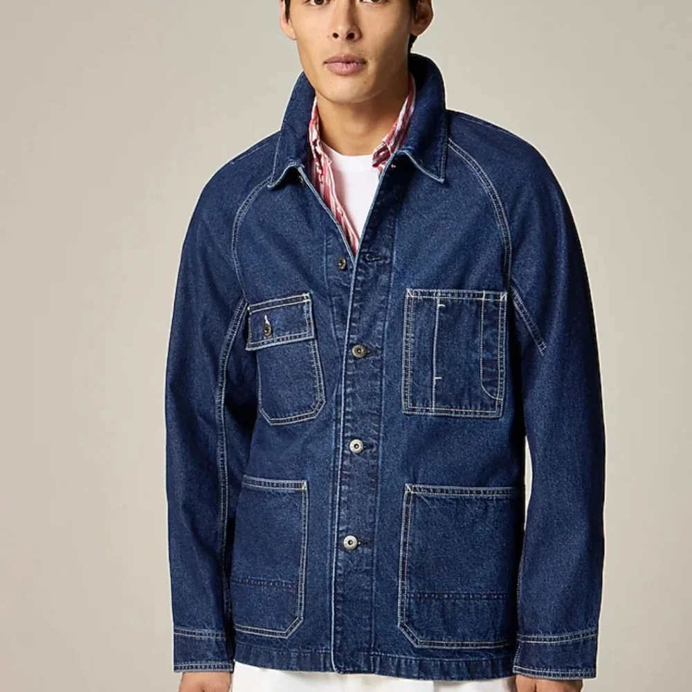 J Crew Wallace & Barnes chore jacket in Japanese denim Size M NWT *flaw